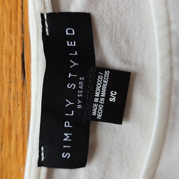 Simply Styled, Off-White, Ruffled Cap Sleeve, Scoop Neckline, Off-White Top, S - Picture 4 of 8